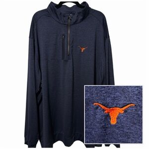 TEXAS LONGHORNS Long Sleeve 1/4 Zip Pullover Cutter & Buck  Men's Size 4XB